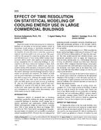 3895 — Effect of Time Resolution on Statistical Modeling of Cooling Energy Use in Large Commercial Buildings