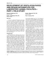 3898 (RP-730) — Development of Ventilation Rates and Design Information for Laboratory Animal Facilities-Part I: Field Study