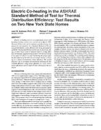 AT-96-13-3 — Electric Co-heating in the ASHRAE Standard Method of Test for Thermal Distribution Efficiency: Test Results on Two New York State Homes