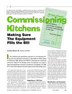 Commissioning Kitchens: Making Sure the Equipment Fills the Bill
