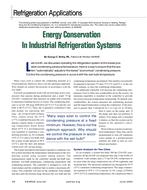 Refrigeration Applications: Energy Conservation in Industrial Refrigeration Systems