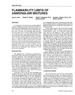3920 (RP-682) — Flammability Limits of Ammonia-Air Mixtures