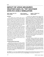 3931 — Impact of Using Measured Weather Data vs. TMY  Weather Data in a DOE-2 Simulation