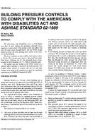 SD-95-02-2 — Building Pressure Controls to Comply with the Americans with Disabilities Act and ASHRAE Standard 62-1989