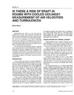 SD-95-04-5 — Is There a Risk of Draft in Rooms with Ceilings? Measurement of Air Velocities and Turbulence