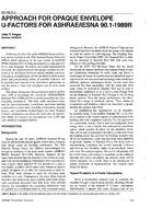 SD-95-05-5 — Approach for Opaque Envelope U-Factors for ASHRAE/IESNA 90.1-1989R