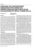 SD-95-05-3 — Reducing the Uncertainties Associated with Using the ASHRAE Zone Method for R-Value Calculations of Metal Frame Walls