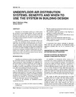SD-95-07-3 — Underfloor Air Distribution Systems – Benefits and When to Use the System in Building Design