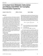 AT-96-16-1 — A Comparison Between Calculated and Measured SHGC for Complex Fenestration Systems