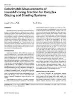 AT-96-16-3 — Calorimetric Measurements of Inward-Flowing Fraction for Complex Glazing and Shading Systems