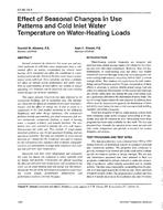 AT-96-18-3 — Effect of Seasonal Changes in Use Patterns and Cold Inlet Water Temperature on Water-Heating Loads