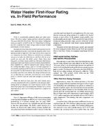 AT-96-18-4 — Water Heater First-Hour Rating vs. In-Field Performance