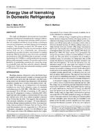 AT-96-19-2 — Energy Use of Icemaking in Domestic Refrigerators