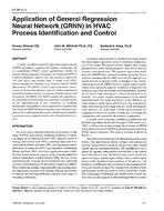 AT-96-21-2 — Application of General Regression Neural Network (GRNN) in HVAC Process Identification and Control