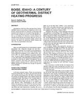 CH-95-10-3 — Boise, Idaho – A Century of Geothermal District Heating Progress