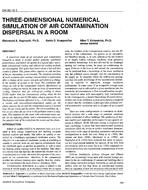 CH-95-15-1 — Three-Dimensional Numerical Simulation of Air Contamination Dispersal in a Room