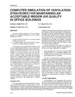 CH-95-16-4 –Computer Simulation of Ventilation Strategies for Maintaining an Acceptable Indoor Air Quality in Office Buildings