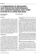 SD-95-13-1 — A Comparison of Measured and Predicted Performance of a Ground-Source Heat Pump System in a Large Building