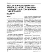 SD-95-14-2 — Airflow in a World Exposition Pavilion Studied by Scale-Model Experiments and Computational Fluid Dynamics