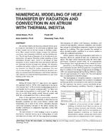 SD-95-14-4 — Numerical Modelling of Heat Transfer by Radiation and Convection in an Atrium with Thermal Inertia