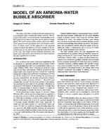 CH-95-21-5 — Model of an Ammonia-Water Bubble Absorber