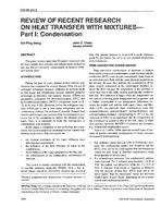 CH-95-23-2 — Review of Recent Research on Heat Transfer with Mixtures – Part 1 – Condensation