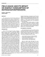 SD-95-16-1 — Field Usage and Its Impact on Energy Consumption of Refrigerator/Freezers
