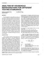Ch-95-24-4 — Analysis of Household Refrigerators for Different Testing Standards