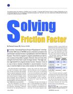 Solving for Friction Factor