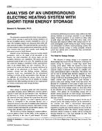 3784 — Analysis of an Underground Electric Heating System with Short-Term Energy Storage