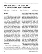 3789 — Window U-factor Effects on Residential Cooling Load