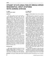 3693 — Steady-State Analysis of Single-Speed Residential Split Systems with Zoning Bypass
