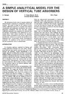 3696 — A Simple Analytical Model for the Design of Vertical Tube Absorbers