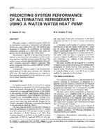 3797 — Predicting System Performance of Alternative Refrigerants Using a Water-Water Heat Pump