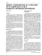 3701 — Energy Consumption of a Mixture of R-142b/R-22/R-12 in a Domestic Refrigerator/Freezer