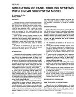 DE-93-03-2 — Simulation of Panel Cooling Systems with Linear Subsystem Model
