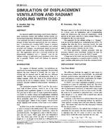 DE-93-03-3 — Simulation of Displacement Ventilation and Radiant Cooling with DOE-2