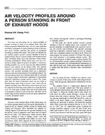 3827 — Air Velocity Profiles Around a Person Standing in Front of Exhaust Hoods