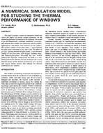 DE-93-04-4 — A Numerical Simulation Model for Studying the Thermal Performance of Windows