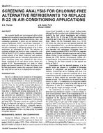 DE-93-06-1 — Screening Analysis for Chlorine-Free Alternative Refrigerants to Replace R-22 in Air-Conditioning Applications
