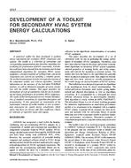 3737 — Development of a Toolkit for Secondary HVAC System Energy Calculations