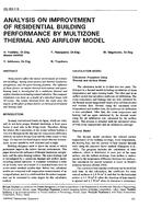 DE-93-07-5 — Analysis on Improvement of Residential Building Performance by Multizone Thermal and Airflow Model