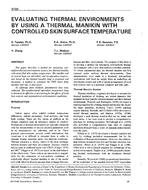 3739 — Evaluating Thermal Environments by Using a Thermal Manikin with Controlled Skin Surface Temperature