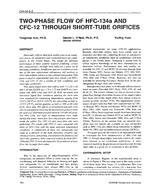 OR-94-02-2 — Two-Phase Flow of HFC-134a and CFC-12 Through Short-Tube Orifices