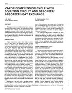 3743 — Vapor Compression Cycle with Solution Circuit and Desorber/Absorber Heat Exchange