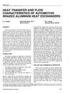 OR-94-05-1 — Heat Transfer and Flow Characteristics of Automotive Brazed Aluminium Heat Exchangers