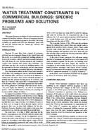 DE-93-10-4 — Water Treatment Constraints in Commercial Buildings: Specific Problems and Solutions