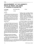 3748 — Measurement of the Humidity Ratio of Moist Air Using a Thermo-Hygrometer