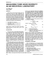 DE-93-18-2 — Measuring Fume Hood Diversity in an Industrial Laboratory