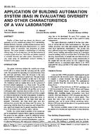 DE-93-18-3 — Application of Building Automation System (BAS) in Evaluating Diversity and Other Characteristics of a VAV Laboratory